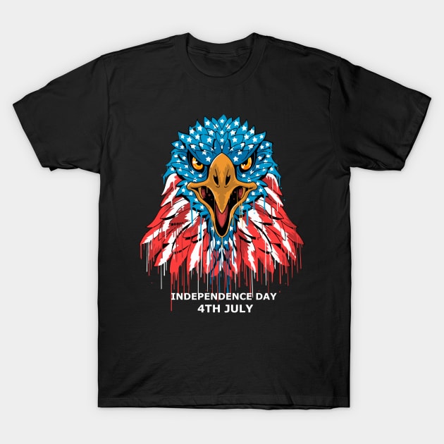 4th July Eagle T-Shirt by sufian